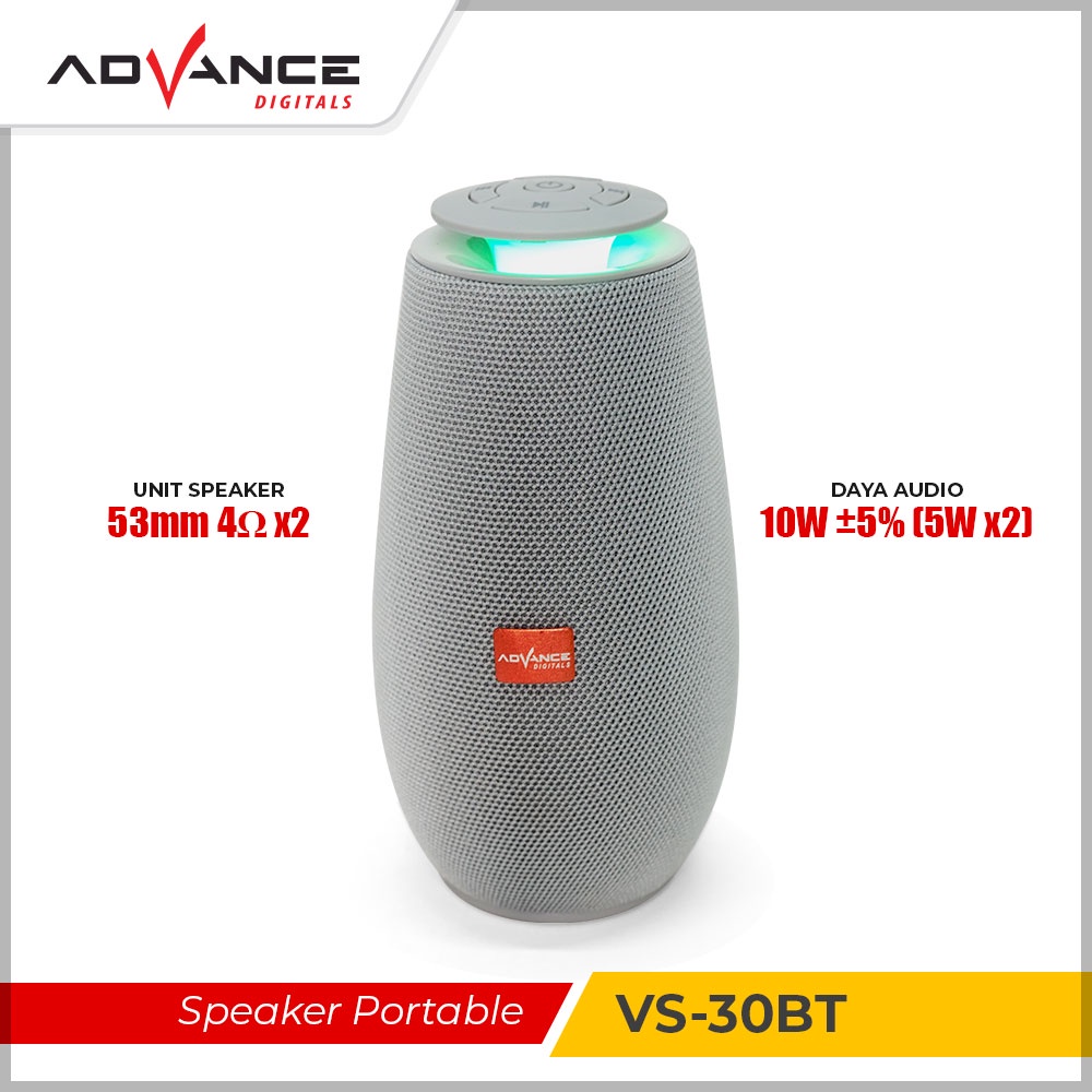 Advance Bluetooth Speaker BT5.0+EDR VS-30 BT V2 Audio MINI SUPER BASS Garansi 1 tahun