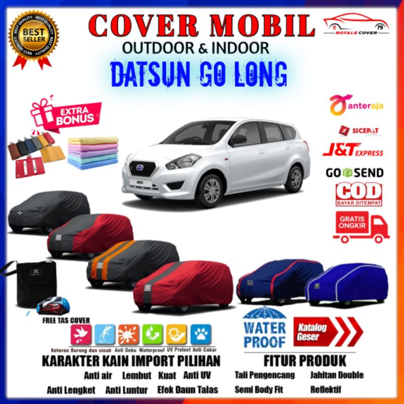 Body Car Cover Mobil Datsun Go Long 3 Baris, Sarung Tutup Selimut Mantel Penutup Pelindung Outdoor