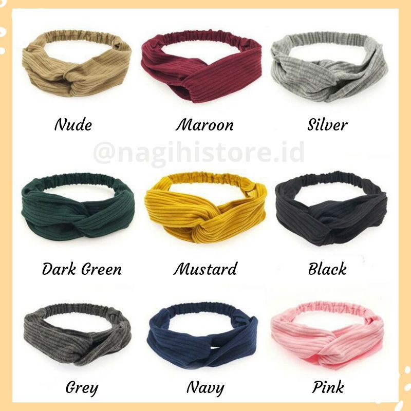 ✨NAGIHI✨ Bando Simple Korean Style Bandana Simpul Fashion Wanita Bando Import Murah/ BANDO KOREA