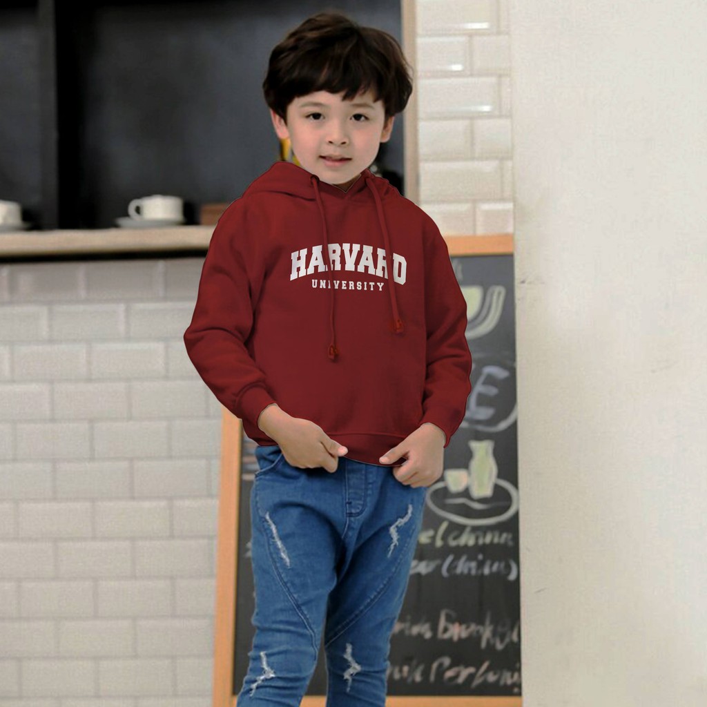 Jaket Hoodie Sweater Anak / HARVARD MARUN / Jaket Hoodie Anak / Grosir BAJU Anak