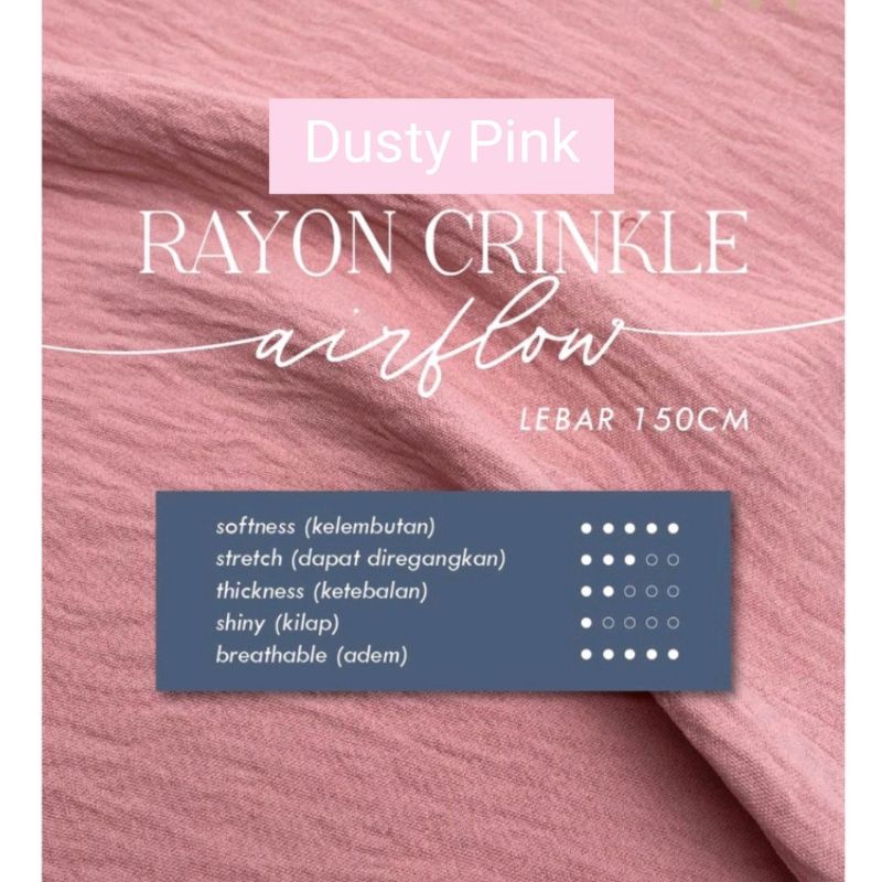 KAIN CEY AIRFLOW KRINKLE ORIGINAL RAYON CRINKLE  LINEN ARUMI