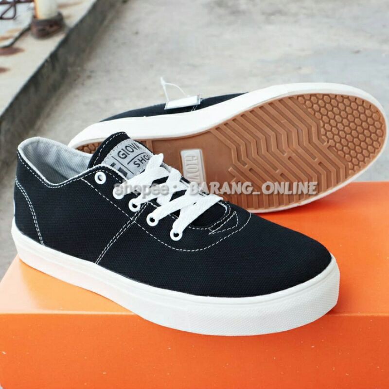 SEPATU PRIA GIOVAN AUTHENTIC HITAM CASUAL SNEKERS PRIA KASUAL KETS