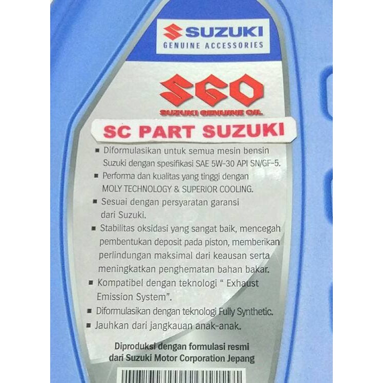 Promo        Oli suzuki sgo mesin 5W-30 full synthetic.