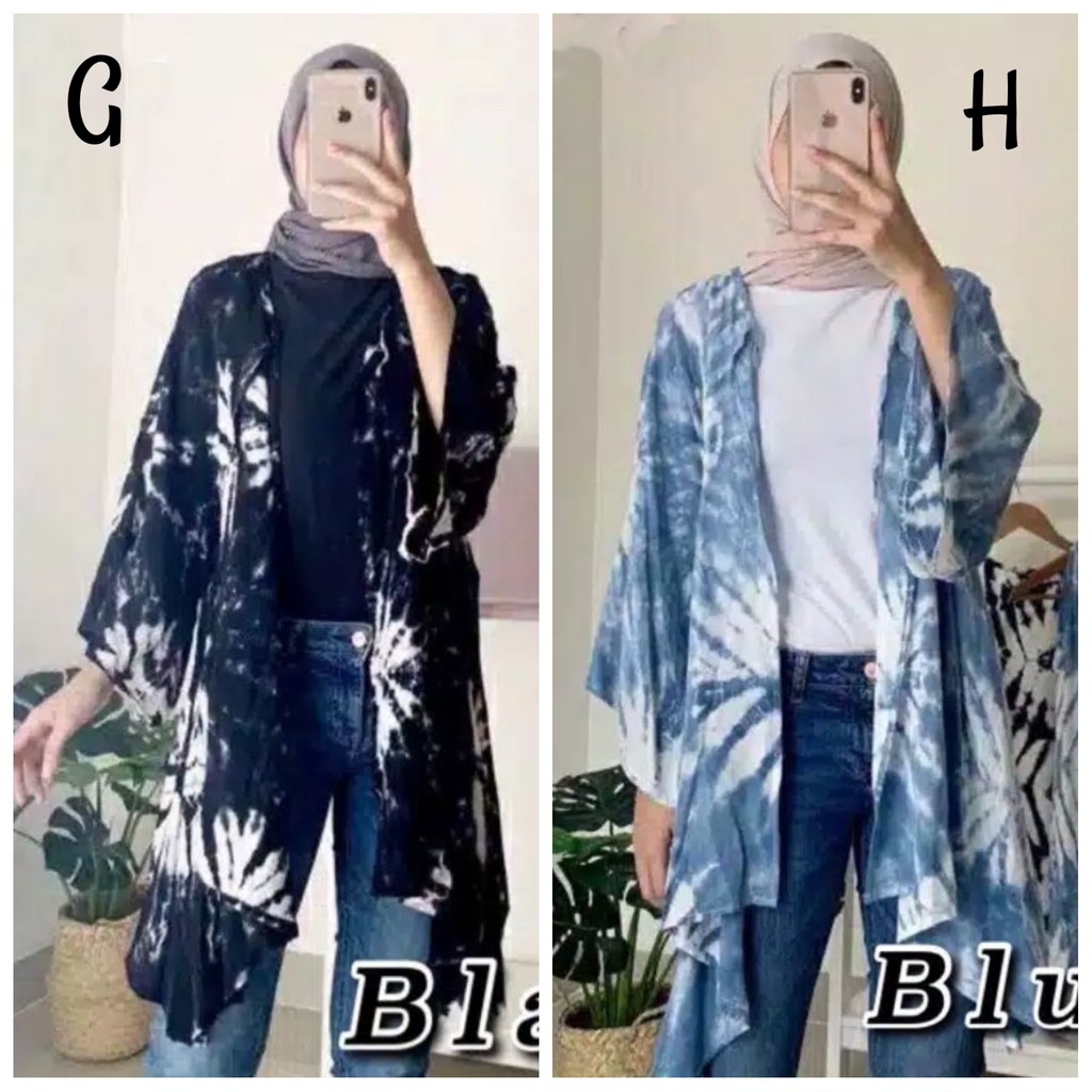 SALE..Murah Meriah Outer lengan sibori batik jumput batik sibori real pic