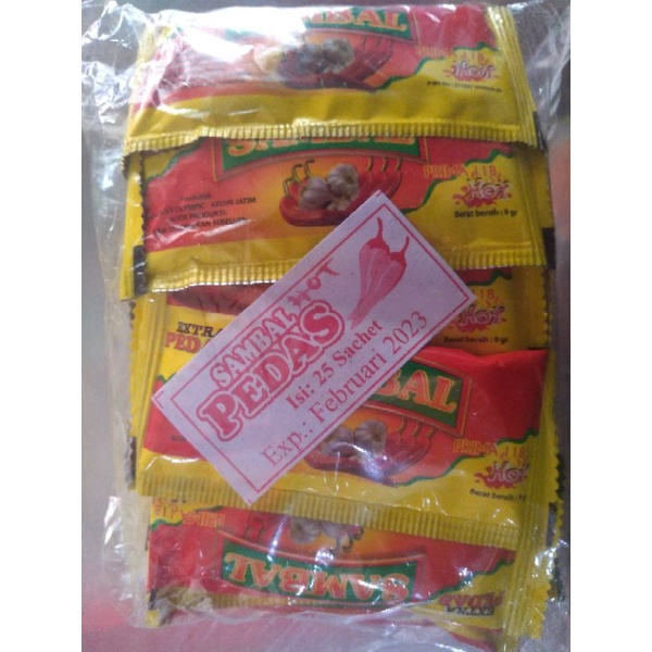 

saus sambal 9gr x 25 sachet