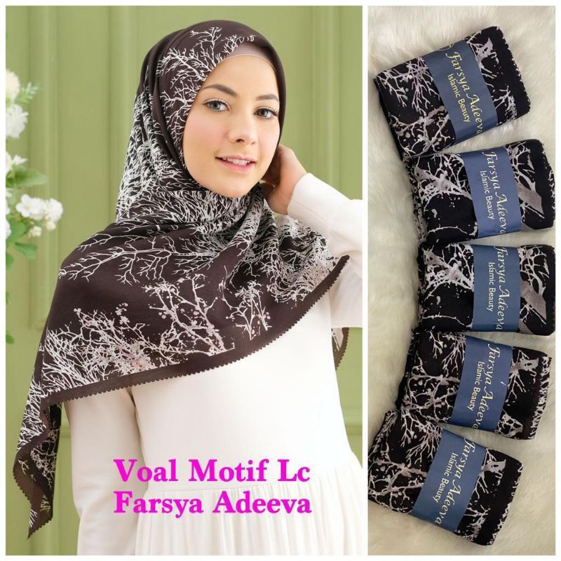 hijab koran/jilbab koran/kerudung koran/denay koran||park 1-Akar coklat