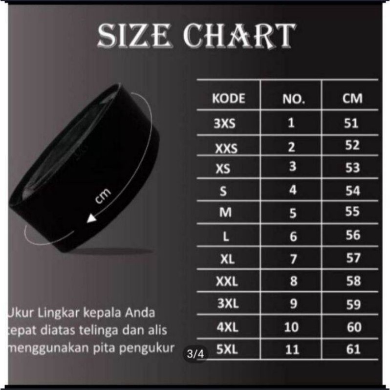 Peci Songkok Hitam Premium AC Motif Lukis Spiral 2 Tinggi 9