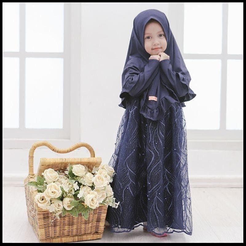 Fiora Syari Kids/fashion muslim anak perempuan terbaru/pakaian anak muslim kekinian