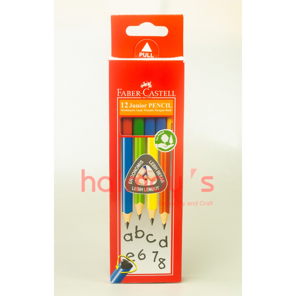 

PENSIL KAYU FABER CASTELL 12 JUNIOR TRIANGULAR / SEGITIGA ( 12 PCS )