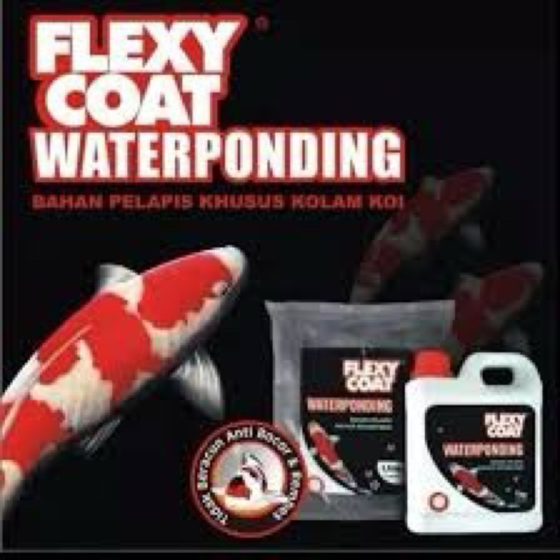 cat kolam ikan hitam hijau dan biru / flexy coat water ponding / cat waterproof kolam ikan koi / ala