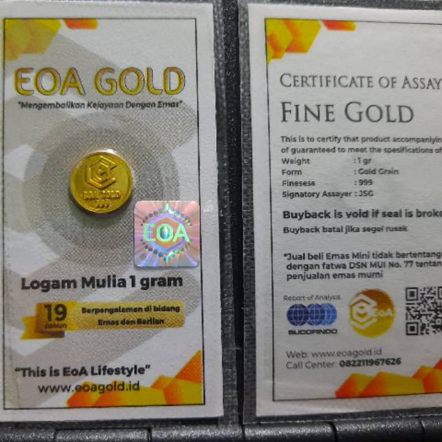 EOA GOLD berat 1 gram