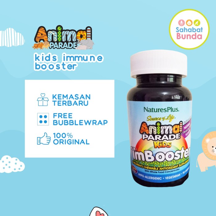 Bpom Natures Plus Animal Parade Kids Imbooster - Vitamin Anak Vit Anak -