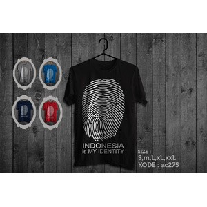 Kaos Desain Sidik Jari Indonesis My Indentity