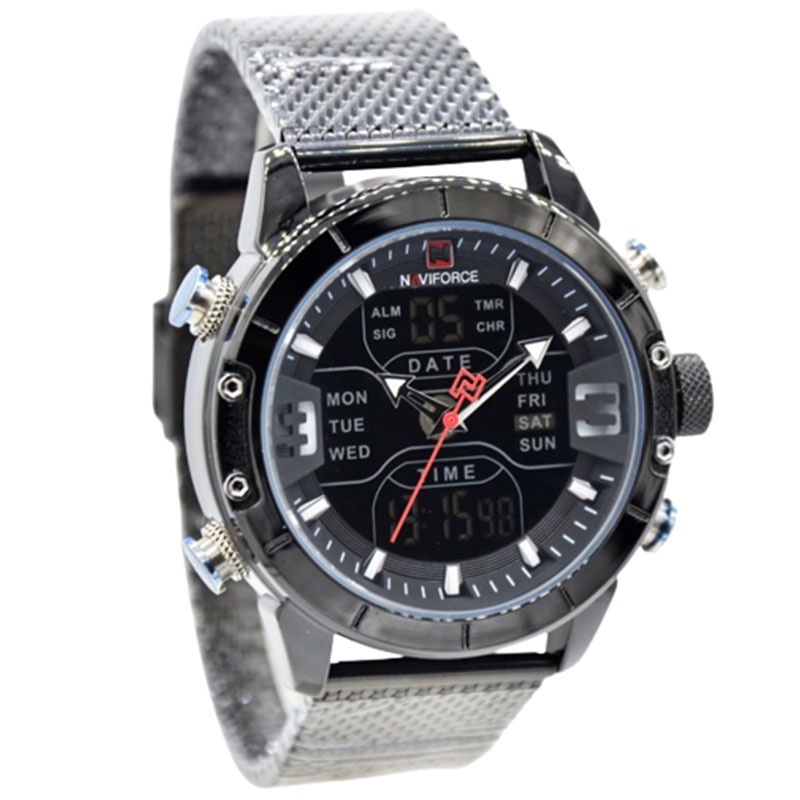 JAM TANGAN NAVIFORCE 9153 M2 ST LA MEN - STAINLESS STEEL - BLACK NAVIFORCE ORIGINAL 9153 JAM NAVIFOR