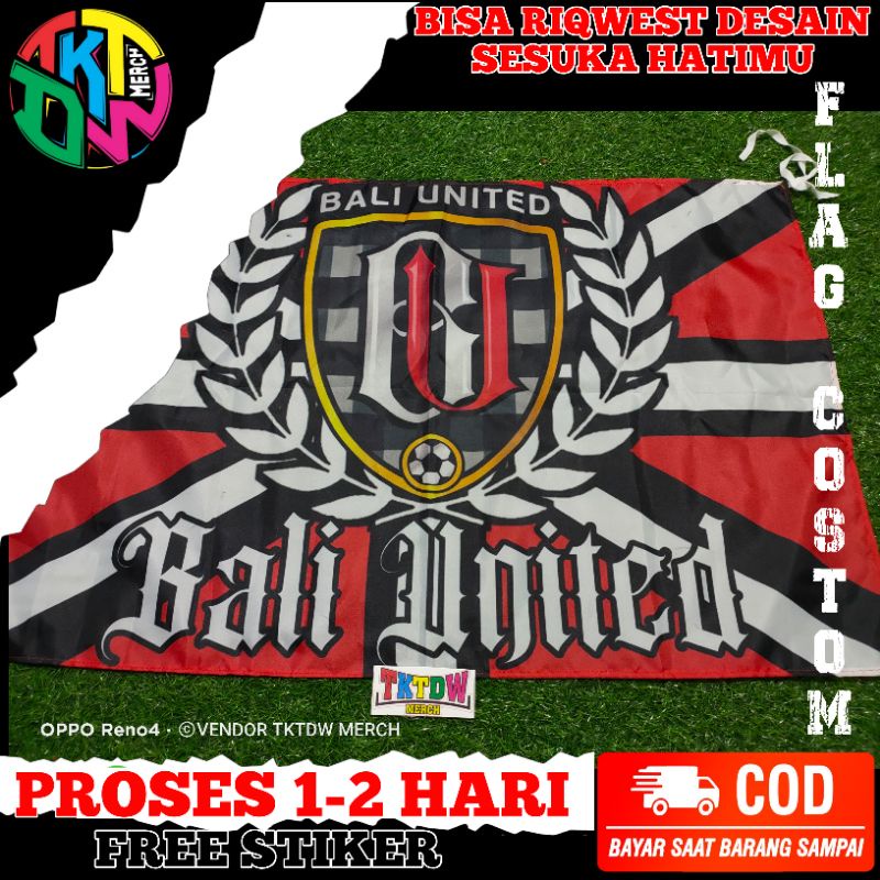 BENDERA BALI UNITED MURAH READY STOK BANYAK SIAP KIRIM ( BALI UNITED )