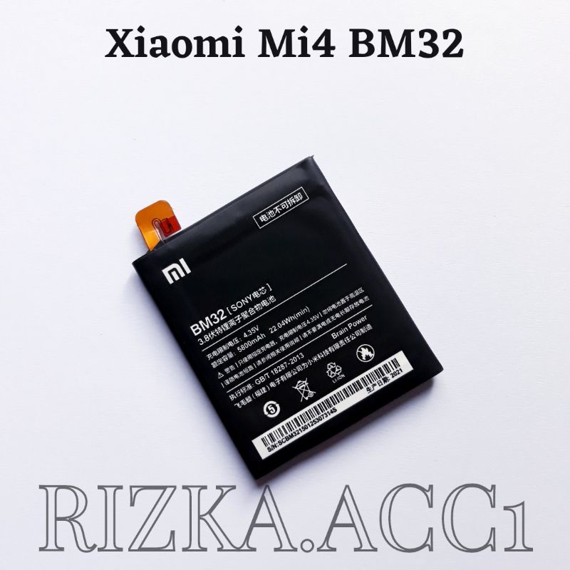 Baterai Batre Hp Xiaomi Mi4 / Mi 4 BM32 BM 32 Battery Batere Hp