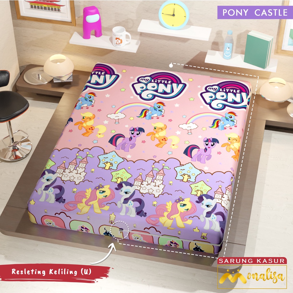 Monalisa Premium Sarung kasur Uk 160/180 T 15/20 - Pony Castle