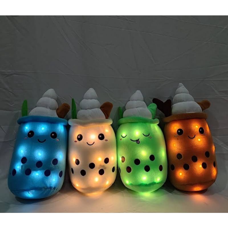 boneka boba eskrim milk tea led