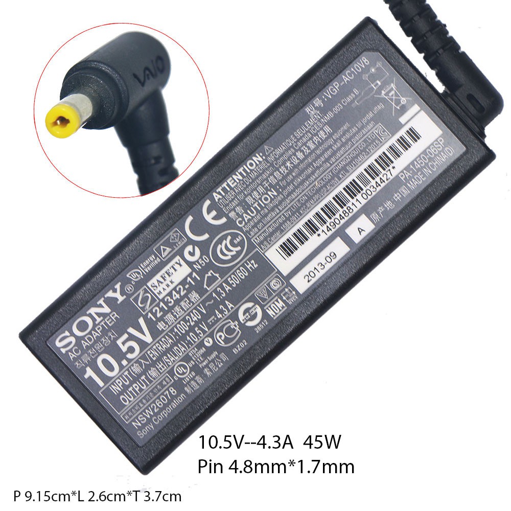 Adaptor Charger Casan Laptop Sony Vaio Duo 11 SVD1121C5E Touchscreen Ultrabook 10.5V-4.3A Adlson11