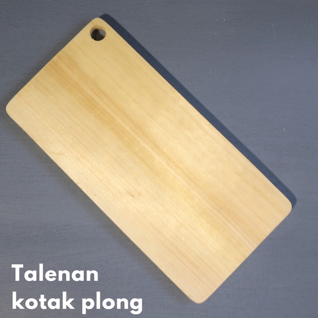 IMPODIO Talenan kayu kotak plong / wooden cutting board 30x15cm