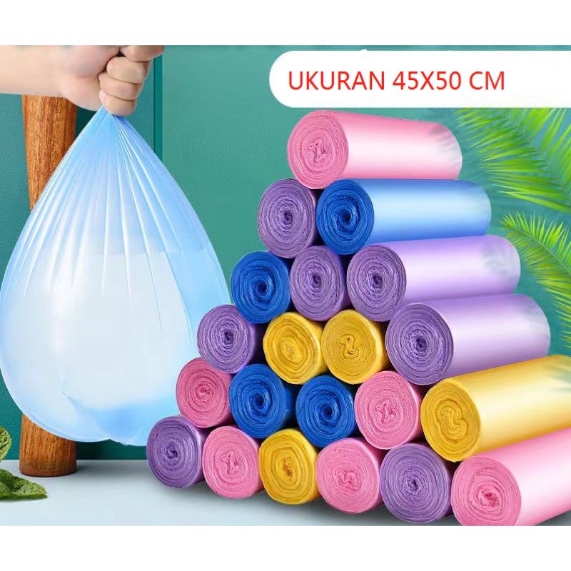 Kantong Plastik Sampah Isi 100 Pcs ukuran 45 x 50 CM Jumbo 1 Pack Isi 5 Roll