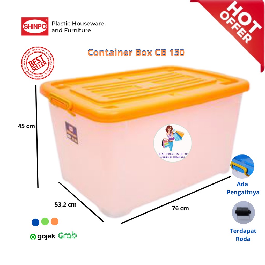 Box plastik menyimpan serbaguna container box Shinpo Mega CB 130