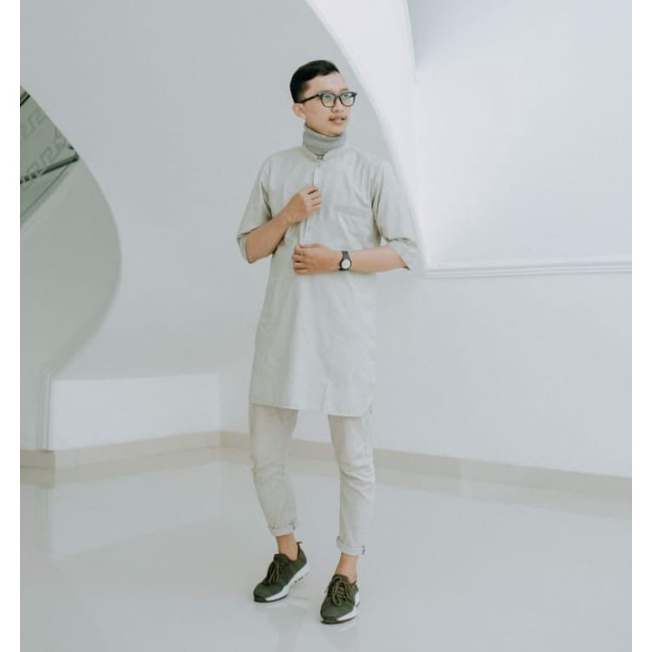 BAJU KOKO KURTA PRIA DEWASA UKURAN M s/d XXL BAHAN KATUN SPOON VISKOS HALUS DAN LEMBUT TIDAK MENERAW