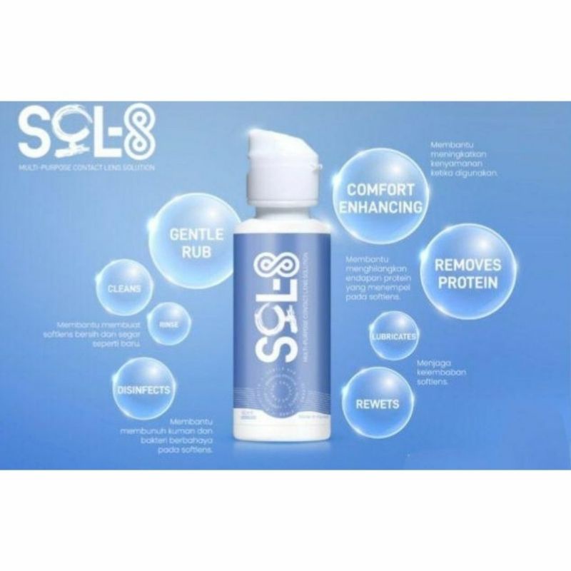 CAIRAN PEMBERSIH SOFTLENS SOL 8 (60ML) MULTI PURPOSE SOLUTION