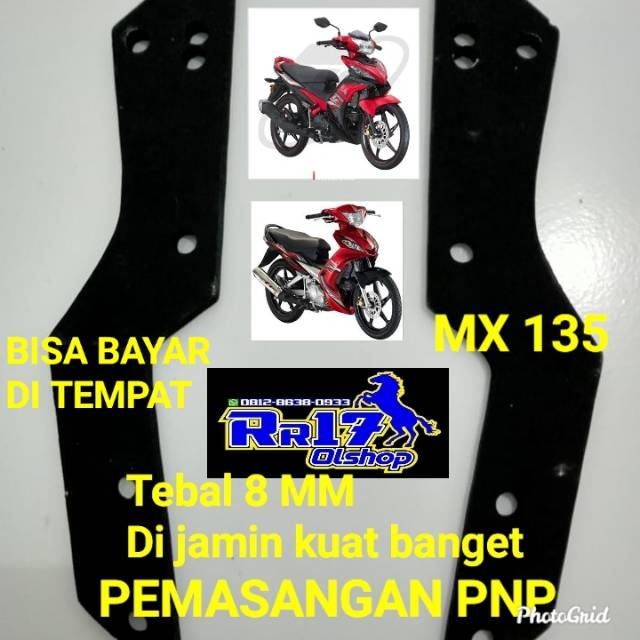underbone depan belakang jupiter mx 135 new old njmx ojmx dudukan brcket breket ub pnp step fu