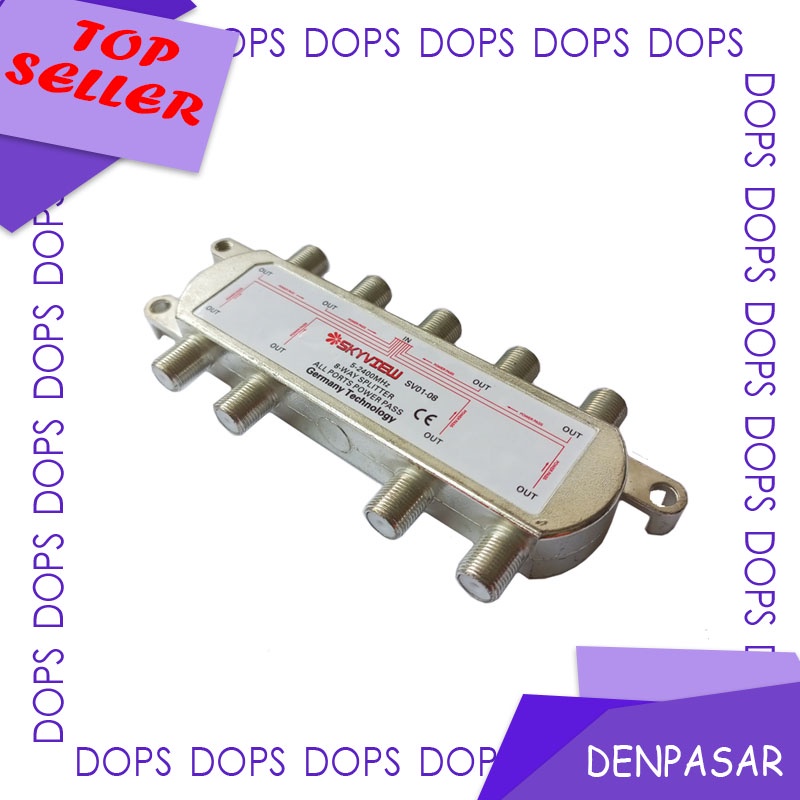 Terlaris Splitter 8 Way SV01-08 Skyview Cabang Antena UHF Parabola DOPS