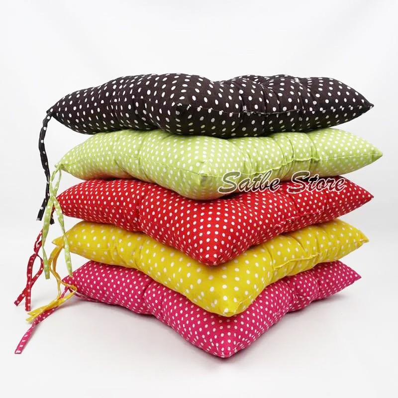 Bantal Alas Duduk Polkadot 45x45cm Bantal Sofa Bantal Kursi Bantal Lesehan Multifungsi