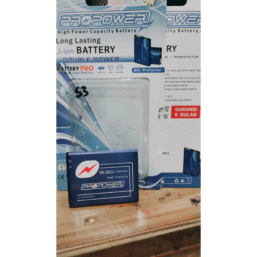 PROPOWER BATRE SAMSUNG S3 EB-L1G6LU 2600 MAH BATRE S3 SAMSUNG DOBEL POWER BATRE