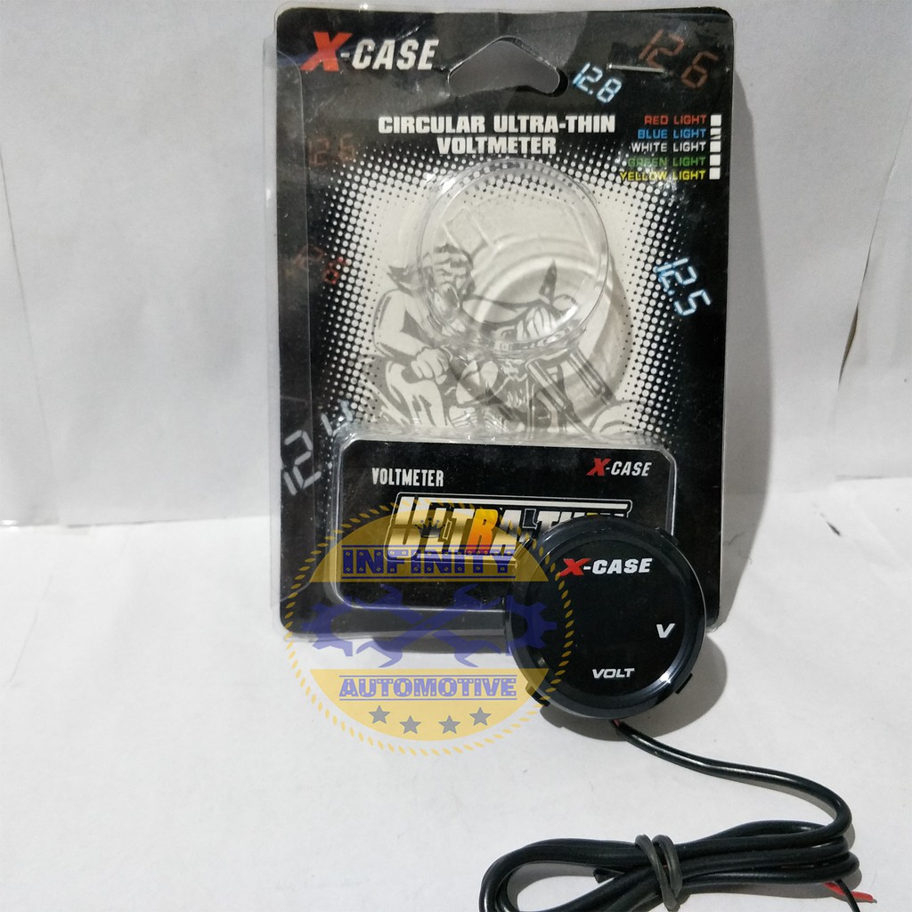 VOLT METER AKI MOTOR LED DIGITAL MODEL KOSO BULAT SLIM UNIVERSAL