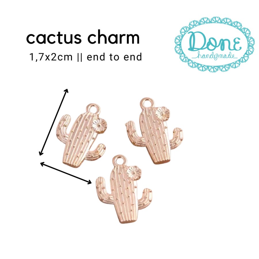 Cactus charm kaktus pernak pernik kaktur summer charm keychain aksesoris summer theme musim panas