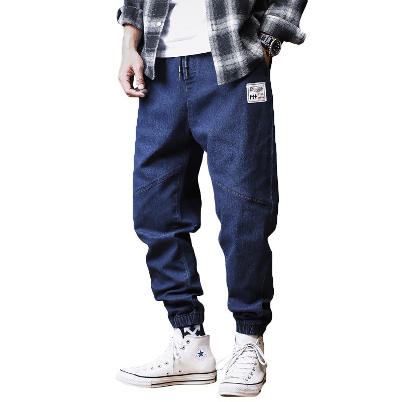 Celana Cargo Panjang Pria Plus Size Jeans Men Loose Joggers Streetwear Harem Jeans Cargo Pants Ankle