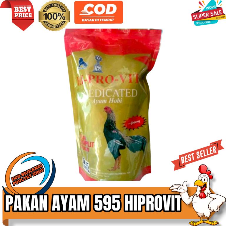 595 K / Pakan Pelet Ayam Hobi 595k Hiprovite Pokphand Pakan Ayam Laga berkualitas