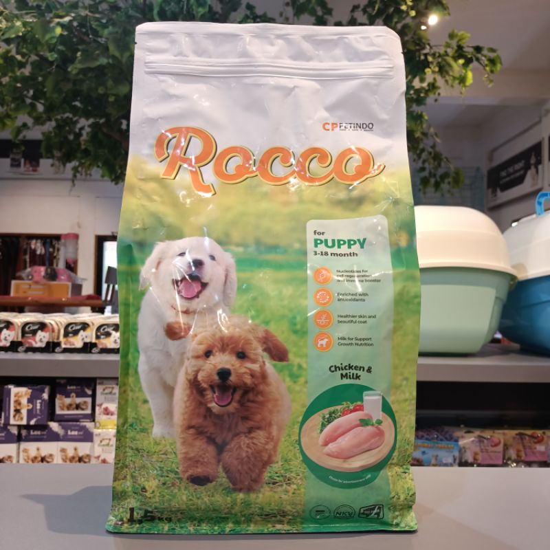 Rocco Puppy Chicken &amp; Milk 1.5 Kg / DogFood Makanan Anjing Anakan