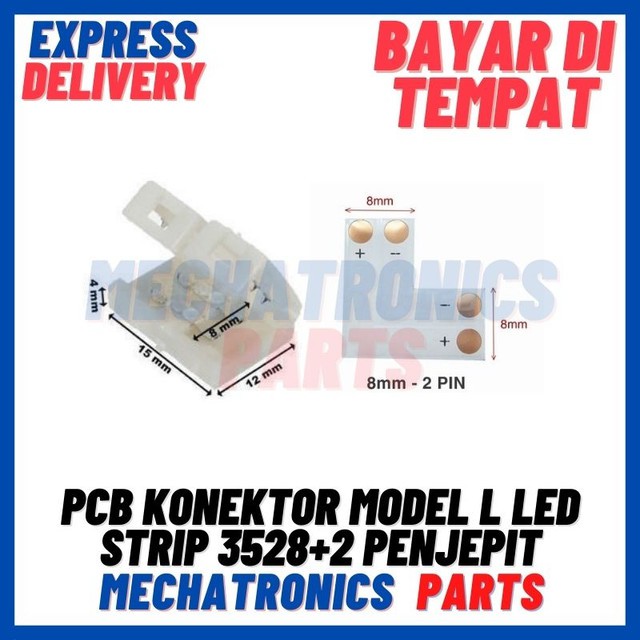 [DEV-9289] PCB KONEKTOR CONEKTOR MODEL L LED STRIP SINGLE COLOUR 3528+2 PENJEPIT