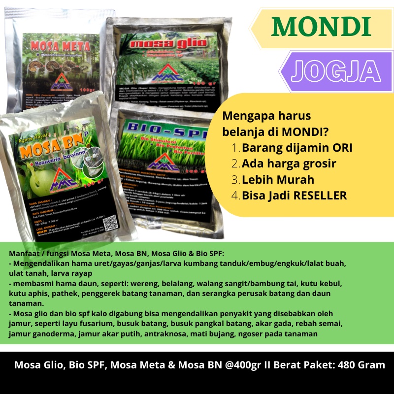 1 Paket Mosa Glio Mosa Meta Mosa Top BN & Bio SPF Agen Hayati Lengkap Untuk Hama Penyakit & Jamur