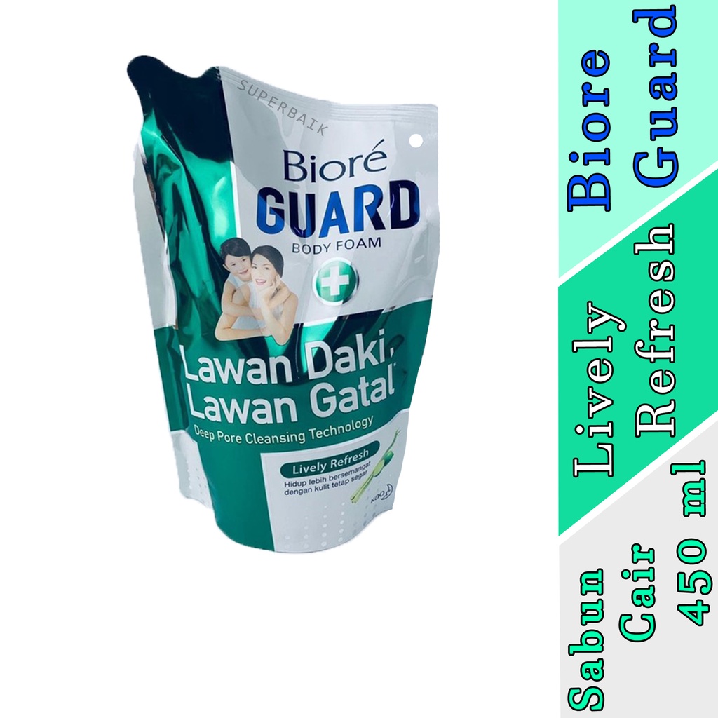 Sabun Biore Guard - Biore Guard - Sabun mandi cair - Lively refresh - 450ml