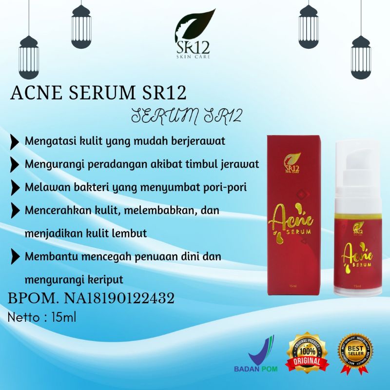 Serum Jerawat Acne Serum SR12 Ampuh Melawan Bakteri Penyebab Jerawat Terbaik Original