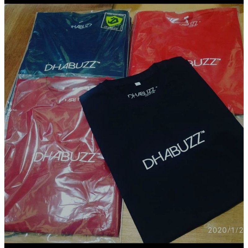 KAOS DISTRO HITAM PRIA LENGAN PENDEK BAHAN KATUN TERBARU ORIGINAL DHABUZZ C1