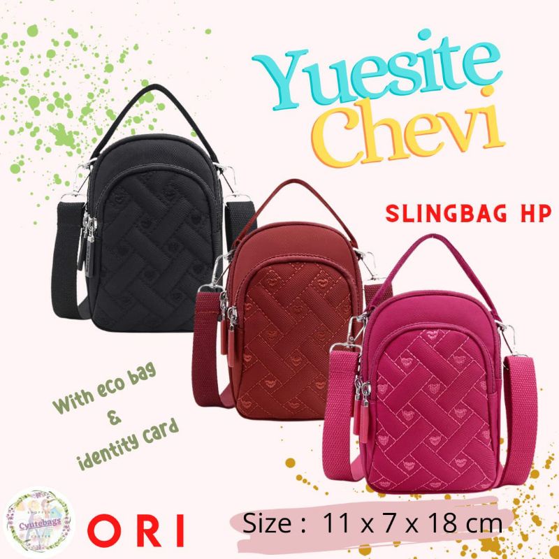 YUESITE CHEVI ORIGINAL IMPORT SLINGBAG HP SELEMPANG WANITA IMPORT CYUTEBAGS