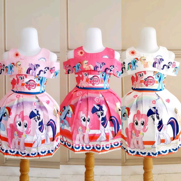 LARIS -      GA2678 LITTLE PONY SABRINA DRESS BAJUKIDDIE GAUN KUDA PONI ANAK MURAH