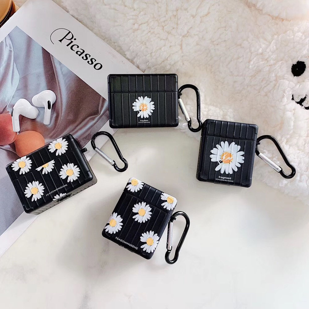 【TERSEDIA &amp; COD】Casing Silikon Gaya Korea Motif Bunga Daisy Untuk Simpan Earphone Wireless Bluetooth Apple Airpods 12