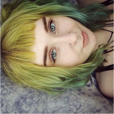 COLOR ME LIME GREEN hair color cream cat pewarna rambut