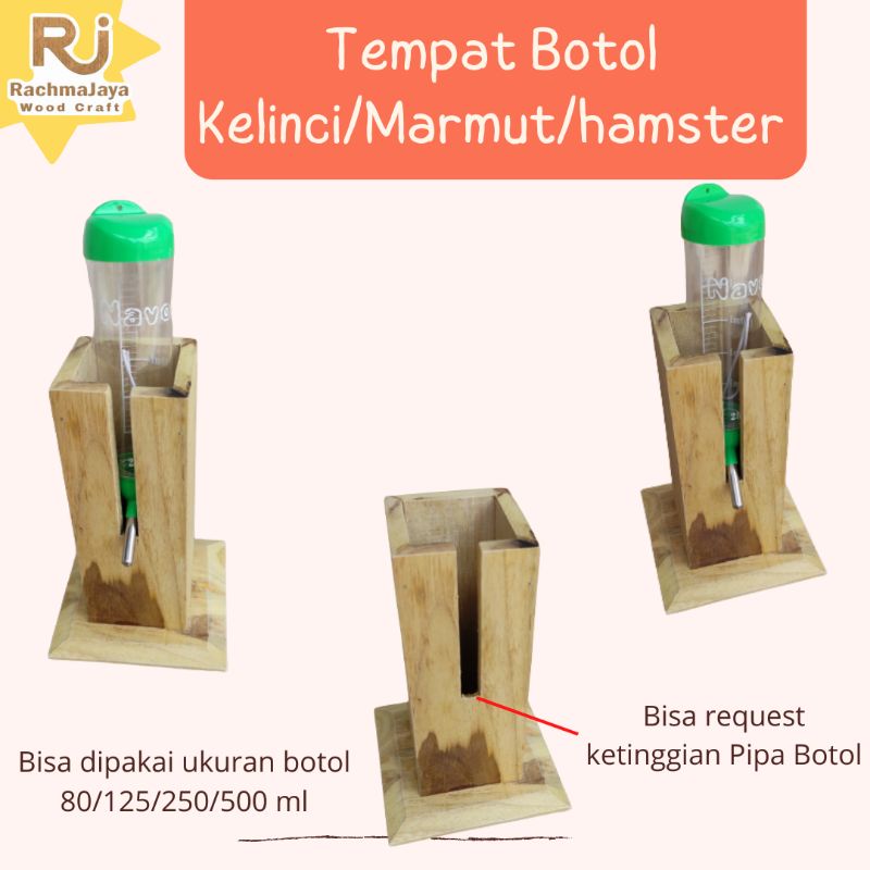 Tempat Botol Minum Hamster tempat minum Guinea Pig botol minum kelinci