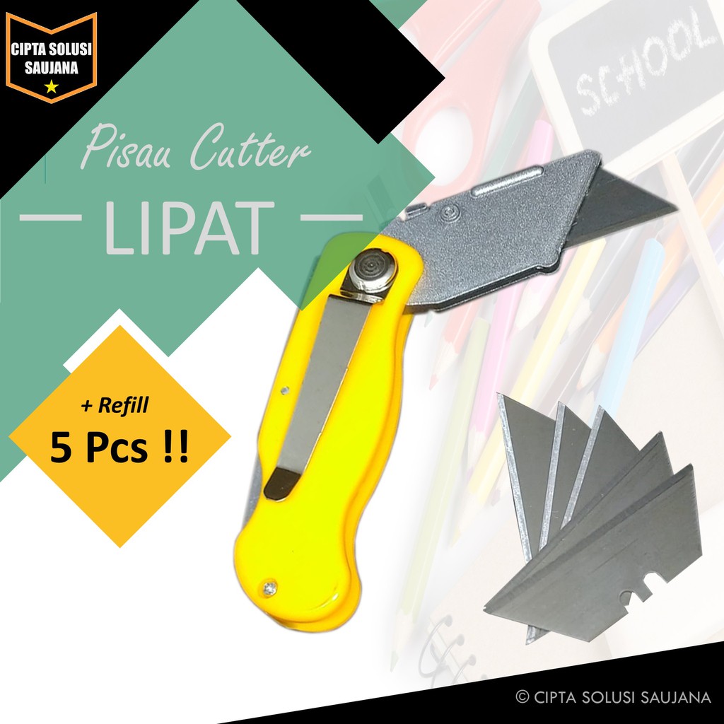 KATER GRC TRIPLEK GIPSUM MDF ACRYLIC AKTRILIK PISAU CUTTER LIPAT SERBAGUNA HEAVY DUTY KATER GYPSUM F