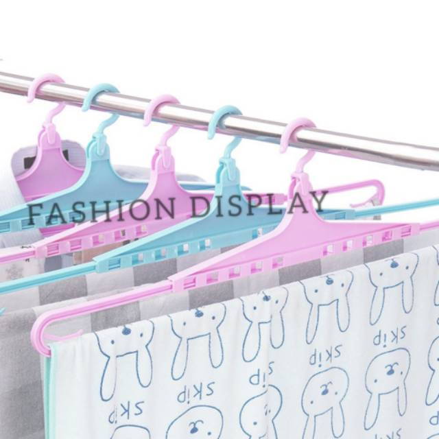 Hanger Plastik Hanger Jemuran Handuk Jemuran Sprei Hanger Selimut Hanger Sejadah Geser -BH