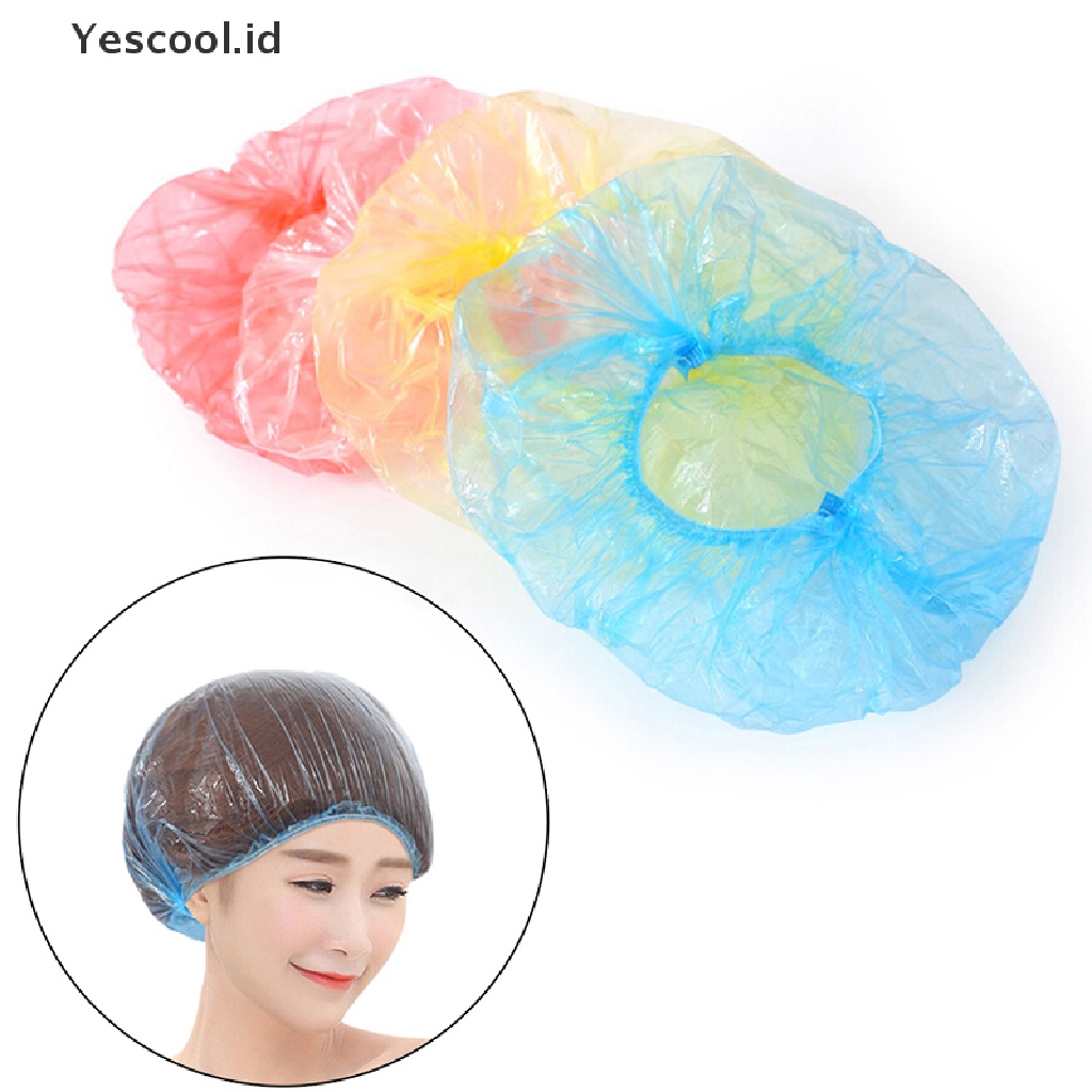 10 Pcs Topi Mandi Sekali Pakai Tahan Air Untuk Travel